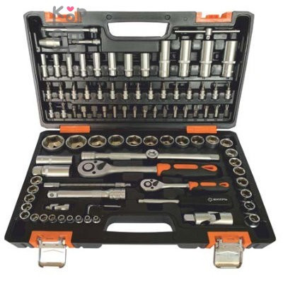 Набор инструментов, 1/2" , 1/4" , CrV, пластиковый кейс 94 предмета Вихрь