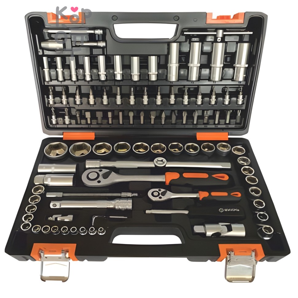 Набор инструментов, 1/2" , 1/4" , CrV, пластиковый кейс 94 предмета Вихрь