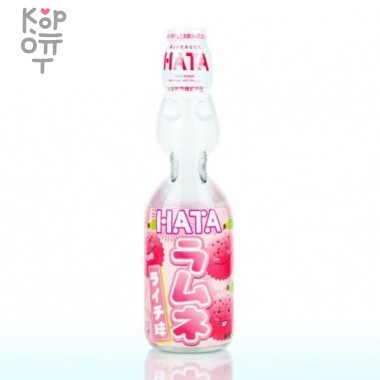 Напиток безалкогольный газированный Hata Kosen Lychee Ramune - Рамуне со вкусом Личи, 200мл. &mdash; Корейские товары для всей семьи(КорОпт)