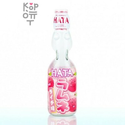 Hata Kosen Lychee Ramune Напиток безалкогольный газированный со вкусом личи, 200 мл
