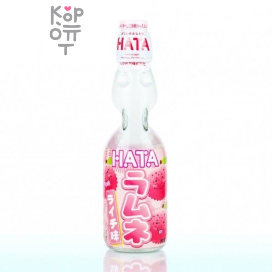 Напиток безалкогольный газированный Hata Kosen Lychee Ramune - Рамуне со вкусом Личи, 200мл.