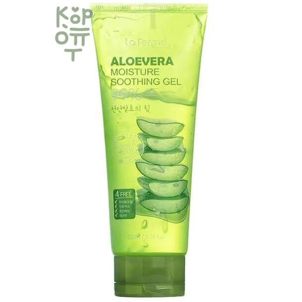 FarmStay La Ferme Aloevera Moisture Soothing Gel - Универсальный гель для ухода за кожей лица и тела с экстрактом Алоэ Вера 200мл. 