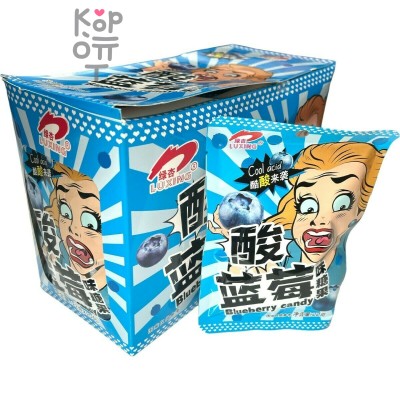 Кислая освежающая карамель Luxing Cool Acid Lemon - Крутая кислота со вкусом Черники