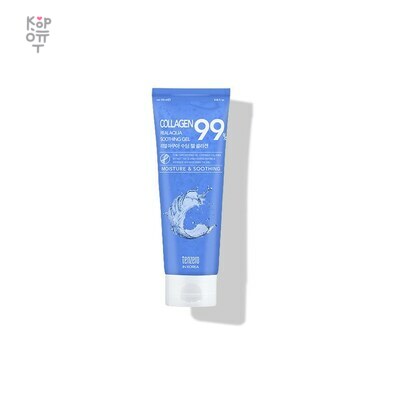 TENZERO REAL AQUA SOOTHING GEL COLLAGEN — Гель, для лица и тела успокаивающий с КОЛЛАГЕНОМ, 120 г