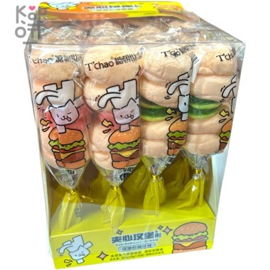 Маршмеллоу Gamburger Sweet Зефир на палочке Пышные Гамбургеры &mdash; Корейские товары для всей семьи(КорОпт)