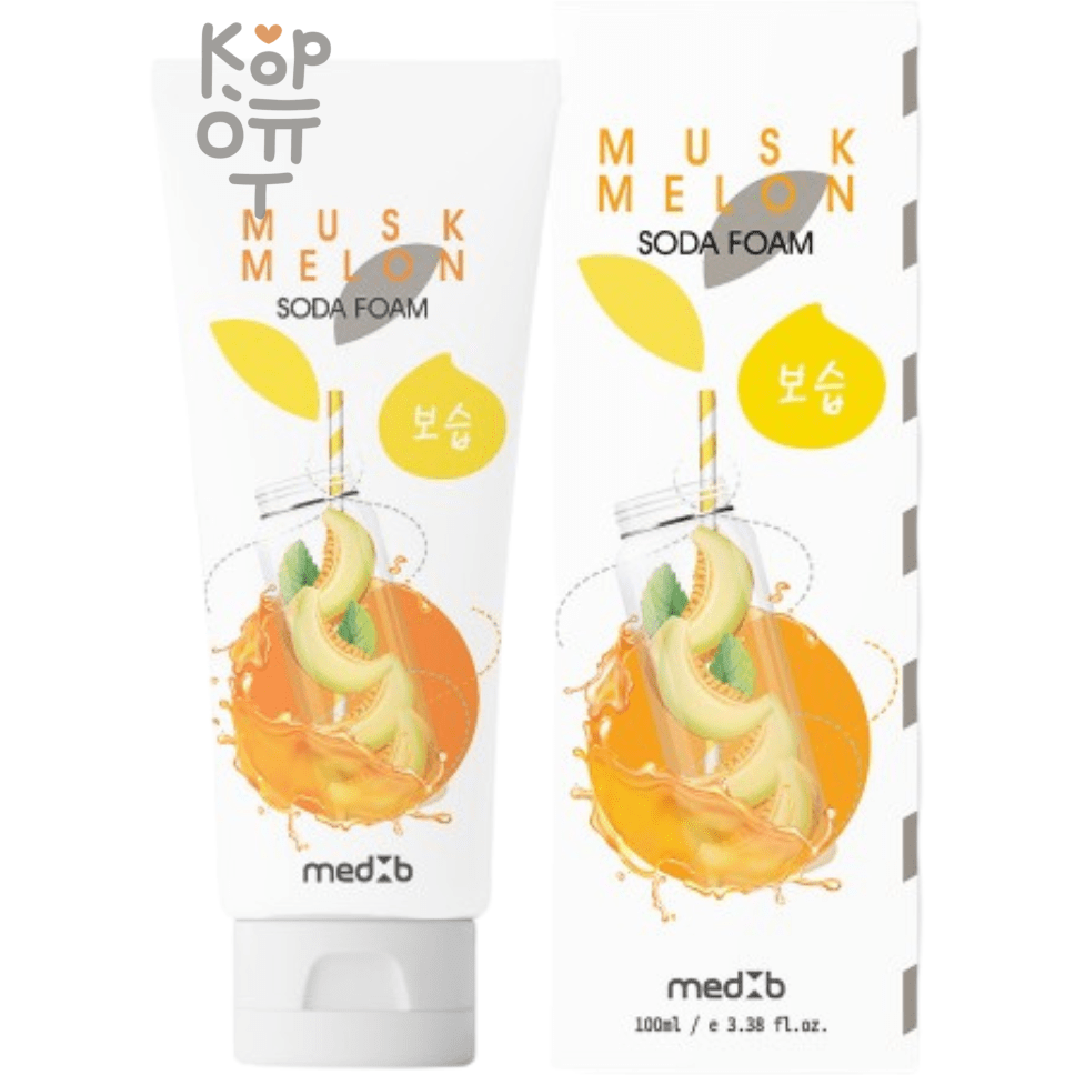 Med B Muskmelon Soda Foam - Пенка для умывания с пищевой содой и мускусной дыней 100мл.