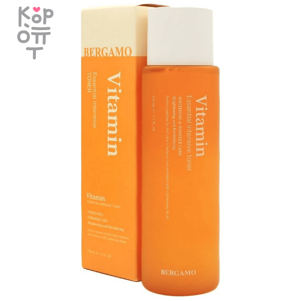 Bergamo Vitamin Essential Toner - Тонер для лица с Витаминами 210мл. фото 1 &mdash; Корейские товары для всей семьи(КорОпт)