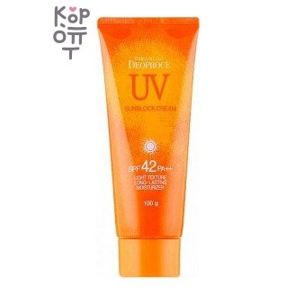 PREMIUM DEOPROCE — UV Sun Block Cream SPF42 PA++ — ежедневный солнцезащитный крем, 100 г