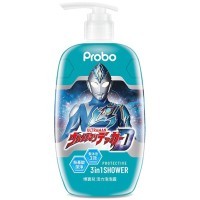PROBO Protective 3in1 Shower Ultraman - Детский защитный гель 3в1 Ультрамен с экстрактом Чёрного Овса, 500мл.   
