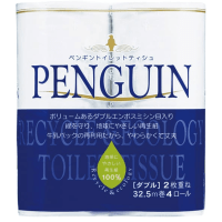 Marutomi Penguin - Двухслойная туалетная бумага Пингвины, 32,5м., 4 рулона