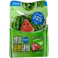 Жевательная конфета Huan Soft Fruit Candy сэндвич - Счастливый фрукт с добавлением сока и вкусом Арбуза