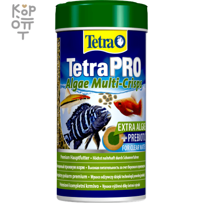 TetraPro Algae Crisps раст.корм для всех видов рыб в чипсах 100 мл