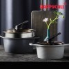 Набор Экологичных облегченных Кастрюль HappyCall Arbor Ceramic Pot 3Р (20см, 24см высокая, 24см пароварка + прихватки), купить с доставкой на дом фото 2 — Корейские товары для всей семьи(КорОпт)