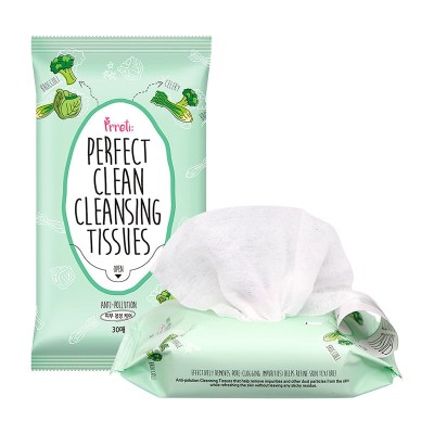 Prreti Perfect Clean Daily Cleansing Tissues — Салфетки для ежедневного очищения, 30 шт