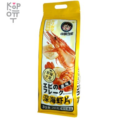 Чипсы в Гигантской упаковке Xiao Ming - со вкусом глубоководных креветок(оригинальные), 200гр. — Корейские товары для всей семьи(КорОпт)