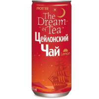 Lotte Ceylon Tea - Напиток чайный безалкогольный негазированный, Цейлонский чай, 240мл.