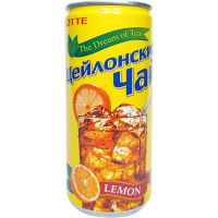 Lotte Ceylon Tea - Напиток чайный безалкогольный негазированный, Цейлонский чай, 240мл.