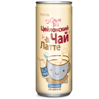 Lotte Ceylon Tea - Напиток чайный безалкогольный негазированный, Цейлонский чай, 240мл.