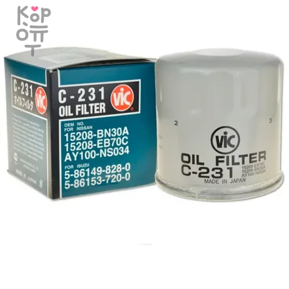 C231 15208-BN30A/5-86149-828-0 VIC - Фильтр масляный , купить с доставкой на дом фото 1 — Корейские товары для всей семьи(КорОпт)