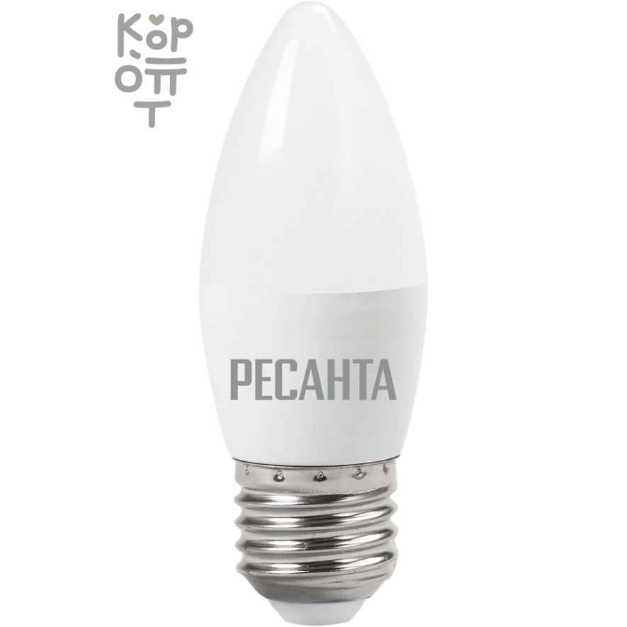Лампа светодиодная Ресанта LL-R-C37-6W-230-4K-E27