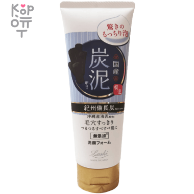 Cosmetex Roland Loshi Charcoal &amp; Mud Face Wash Foam - Пенка для умывания на основе Древесного Угля, 120гр. — Корейские товары для всей семьи(КорОпт)
