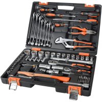 Набор инструментов, 1/2", 1/4", CrV, пластиковый кейс 76 предмета Вихрь