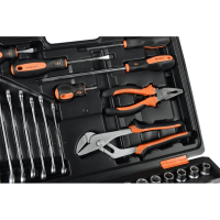 Набор инструментов, 1/2", 1/4", CrV, пластиковый кейс 76 предмета Вихрь