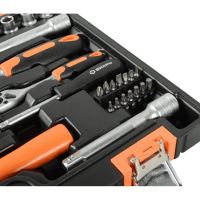 Набор инструментов, 1/2", 1/4", CrV, пластиковый кейс 76 предмета Вихрь