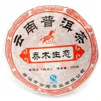 Чай Captain Horse Pu'er - Юньнаньский крупнолистовой высушенный на солнце зеленый чай с древесными нотками, Пуэр, 2013год, 100гр.