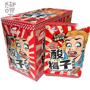 Кислая освежающая карамель Luxing Cool Acid Lemon - Крутая кислота со вкусом Клубники — Корейские товары для всей семьи(КорОпт)