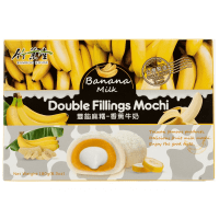 Bamboo House Double Filling Mochi  - Японское рисовое пирожное Моти "Банан с молоком" 180гр.