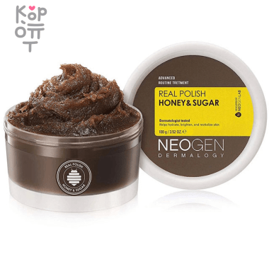Neogen Real Polish Honey &amp; Sugar Scrub - Питательный сахарный скраб для лица с Мёдом 100гр. — Корейские товары для всей семьи(КорОпт)