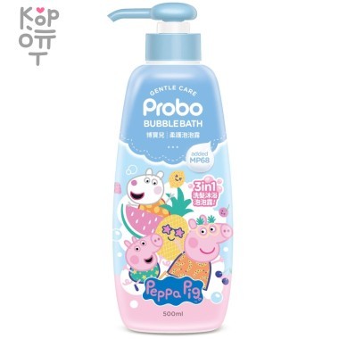 PROBO Gentle Care 3in1 Bubble Bath Peppa Pig - Пена для ванны 3в1 Свинка Пеппа с нежным ароматом Хлопка 500мл. — Корейские товары для всей семьи(КорОпт)