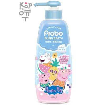 PROBO Gentle Care 3in1 Bubble Bath Peppa Pig - Пена для ванны 3в1 Свинка Пеппа с нежным ароматом Хлопка 500мл.