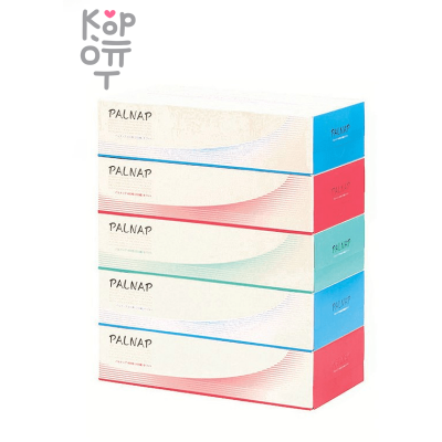 Ideshigyo Palnap Tissue Paper - Двухслойные мягкие бумажные салфетки на воде с горы Фудзи, 200шт.* 5 пачек.