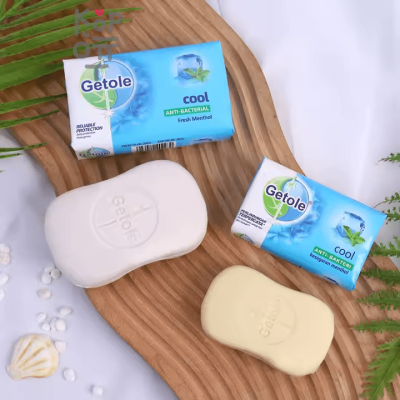 Getole Antibacterial Cool Fresh Menthol Soap  - Мыло туалетное с антибактериальным эффектом, аромат Прохладной Мяты 200гр.  