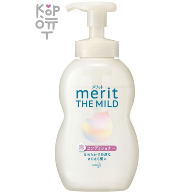 KAO Merit The Mild Conditioner for Hair & Scalp - Кремовый кондиционер-пена для чувствительной кожи «Лёгкий уход» (слабокислотный, без силиконов).