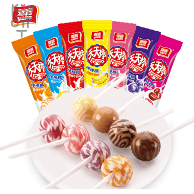 Леденцы на палочке Yake Восемь вкусов, чупа-чупс, 80шт., 810гр. — Корейские товары для всей семьи(КорОпт)