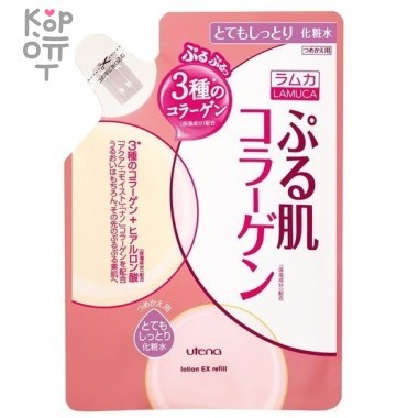 UTENA "Lamuca" Toning Lotion EX - Увлажняющий лосьон с 3 видами коллагена и гиалуроновой кислотой (для нормальной и сухой кожи) 180мл. &mdash; Корейские товары для всей семьи(КорОпт)