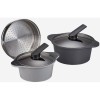 Набор Экологичных облегченных Кастрюль HappyCall Arbor Ceramic Pot 4Р (18см, 20см, 24см высокая, 24см пароварка + прихватки), купить с доставкой на дом фото 3 — Корейские товары для всей семьи(КорОпт)