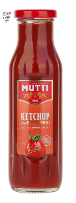MUTTI — Кетчуп с томатами Даттерини в стеклянной бутылке 1/300 г