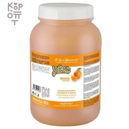ISB Fruit of the Grommer Orange Шампунь для слабой выпадающей шерсти с силиконом 3,25 л, купить с доставкой на дом фото 1 — Корейские товары для всей семьи(КорОпт)