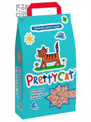 Наполнитель PrettyCat впитывающий глиняный "Premium" с део-кристаллами