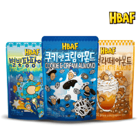 Hbaf Cookie and Cream Almonds - Миндаль обвалян в сливочном печенье Орео, Корея.