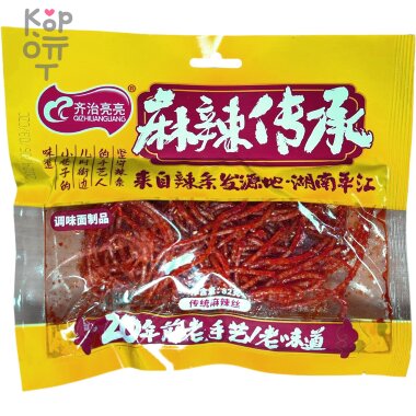 Снэк Qizhilian - Старое мастерство из Пинцзяна, родины острых стрипсов, фарш! 82гр. &mdash; Корейские товары для всей семьи(КорОпт)