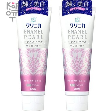 LION Clinica Enamel Pearl Лечебная зубная паста с уникальным рецептом по уходу за эмалью, Освежающая Белая цветочная мята, 130гр. — Корейские товары для всей семьи(КорОпт)