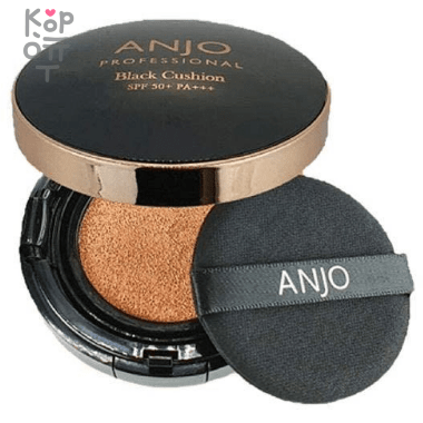 ANJO Cushion Black Snail Foundation 21 - Крем - кушон для лица с экстрактом Черной Улитки, светло-бежевый 15гр.+15гр. запасной блок. — Корейские товары для всей семьи(КорОпт)