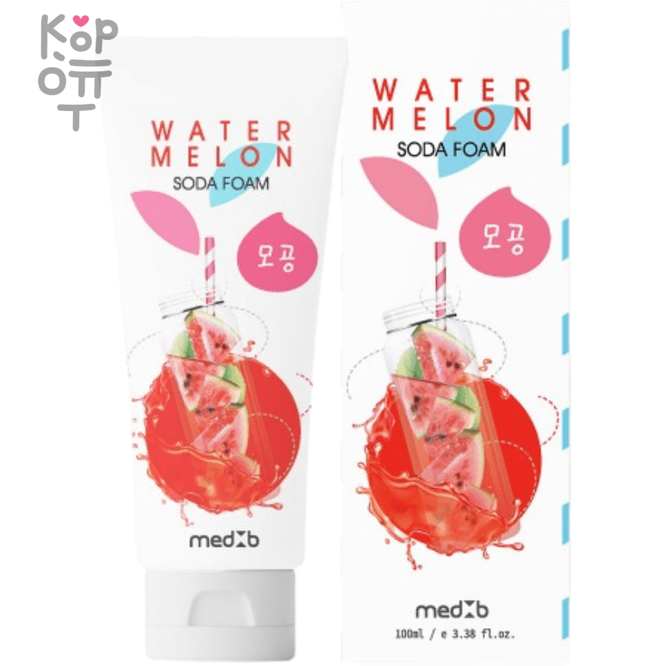 Med B Watermelon Soda Foam - Пенка для умывания с пищевой содой и арбузом 100мл., купить с доставкой на дом фото 1 — Корейские товары для всей семьи(КорОпт)