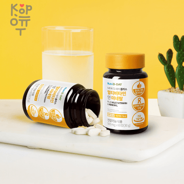 Nutri D-Day Plus Multi-Vitamin &amp; Mineral - Таблетки с мультивитаминами и минералами, 500мг * 60табл. &mdash; Корейские товары для всей семьи(КорОпт)