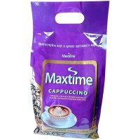 Maxtime Cappuccino Кофе растворимый 3в1, кофе + сахар + заменитель сухого молока, 800 г, 50 стиков